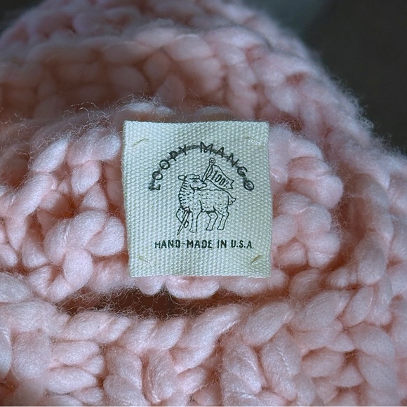 Free People x Loopy Mango Cabin Fever Pink Cable Sweater Tunic OS Merino Wool - Picture 8 of 8